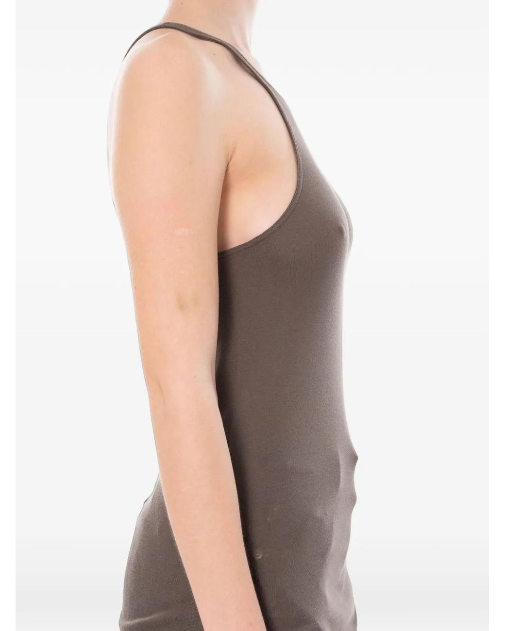 Rick Owens Brown Débardeur À Dos Nageur