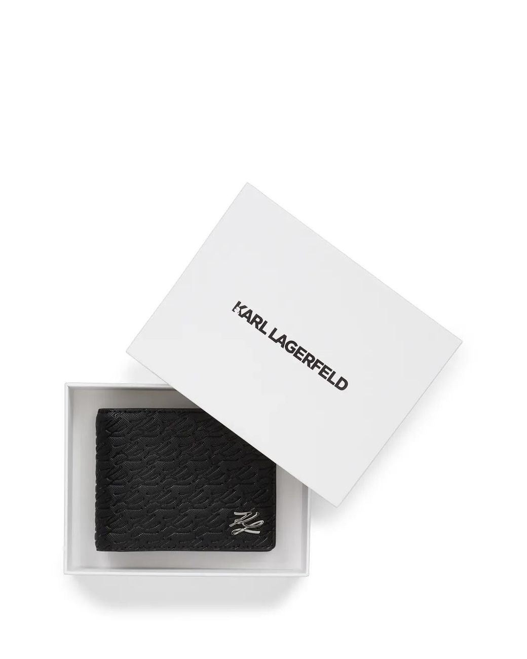 Karl Lagerfeld Black Portefeuille K/Autograph À Logo Embossé for men