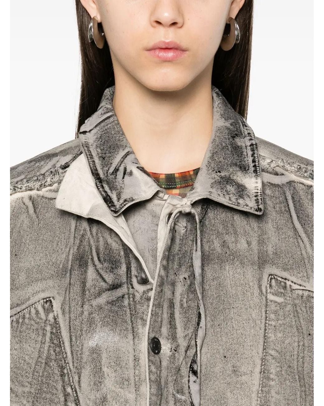 OTTOLINGER Gray Layered Denim Jacket