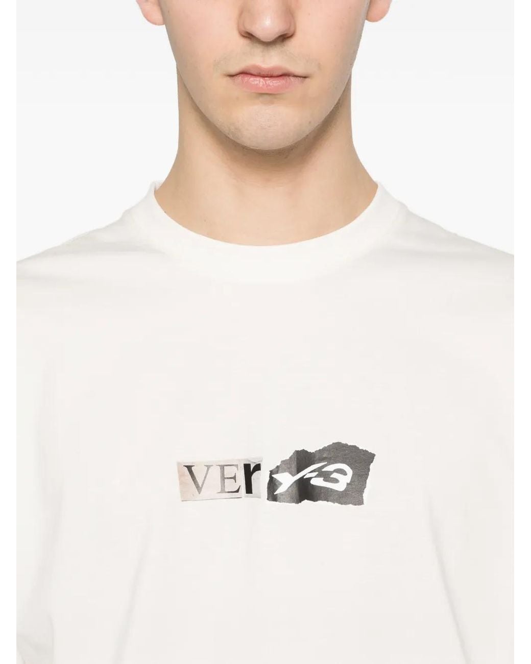Y-3 White Graphic T-Shirt