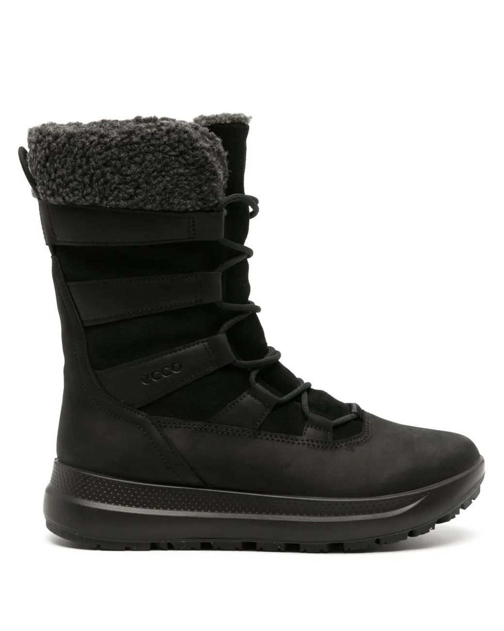Ecco Black Solice Insulated Leather Boots