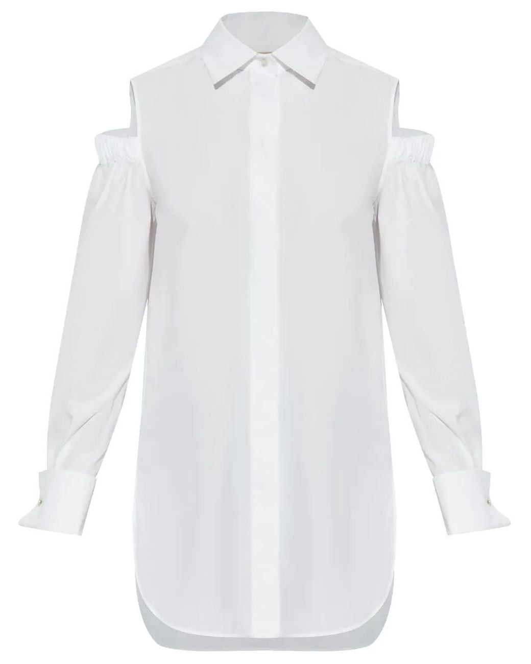 Max Mara Uitgesneden Blouse in het White