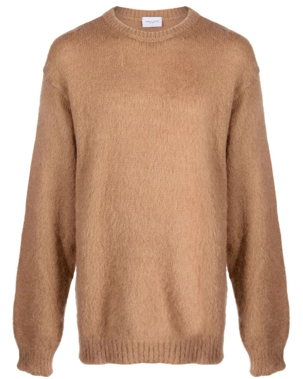 FAMILY FIRST Brown Brushed-Effect Mohair-Blend Jumper for men