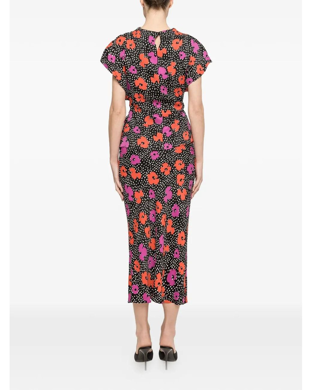 Nissa Red Floral-Print Short-Sleeve Shirt