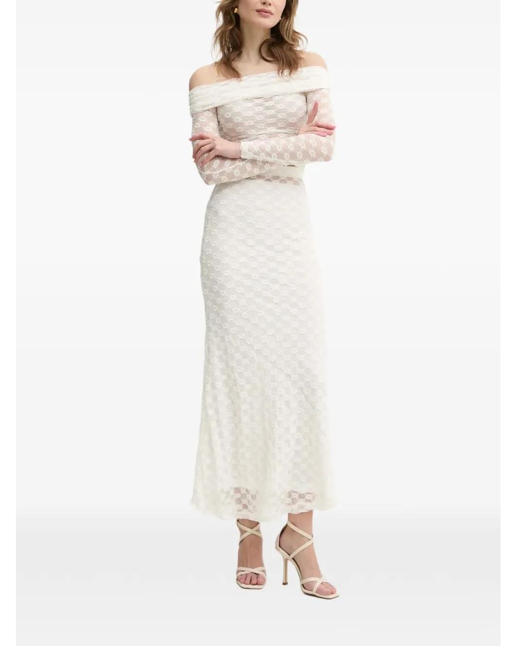 Bardot Natural Adoni Off-Shoulder Top