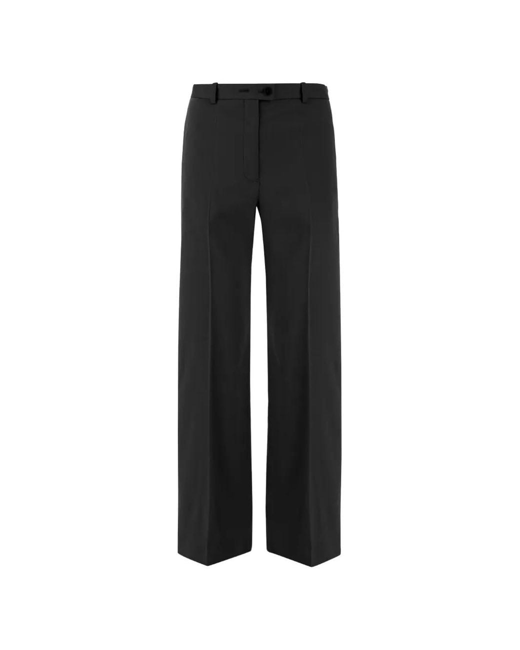 Jil Sander Black Pressed-Crease Trousers