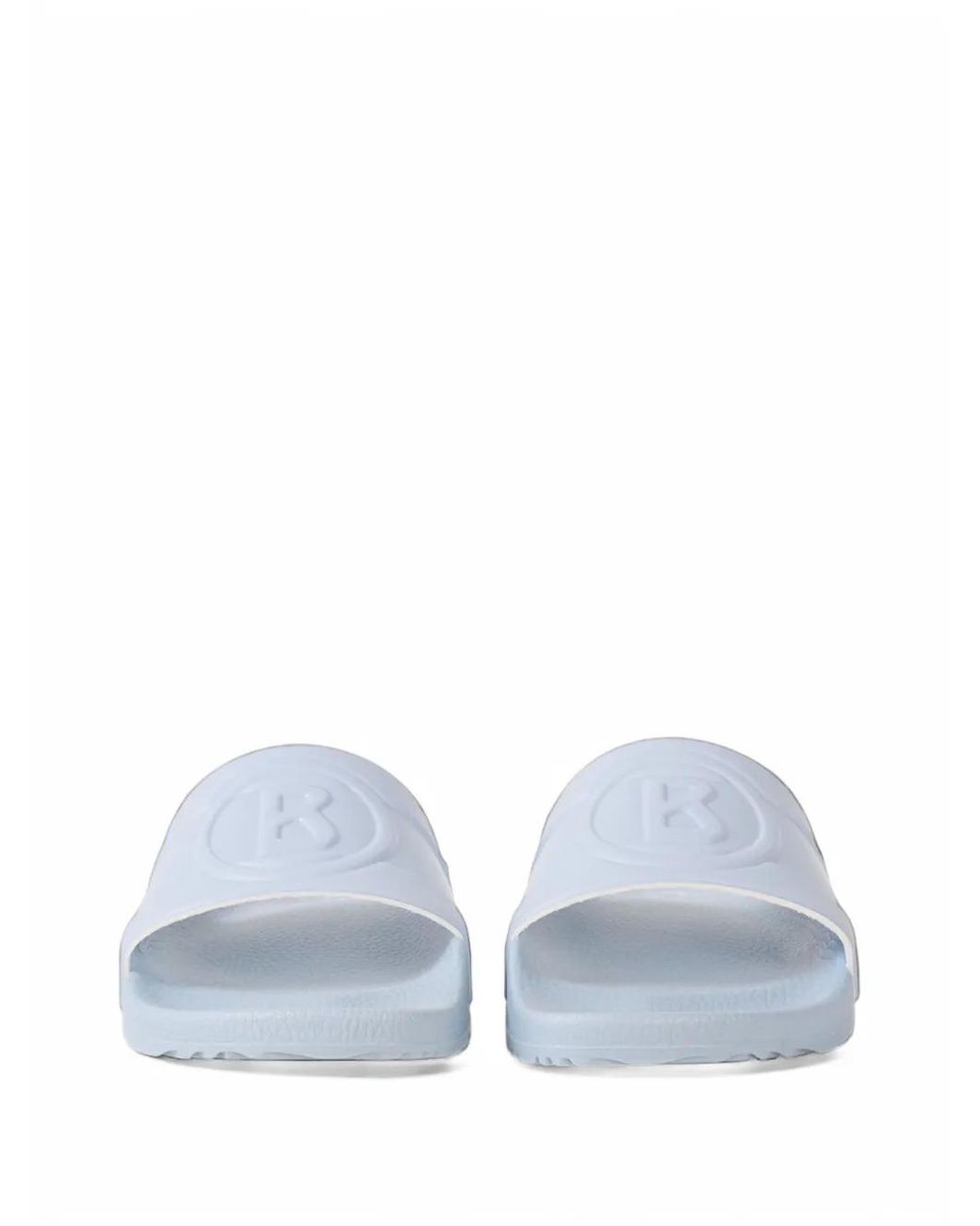 Bogner White Belize Logo-Embossed Slides