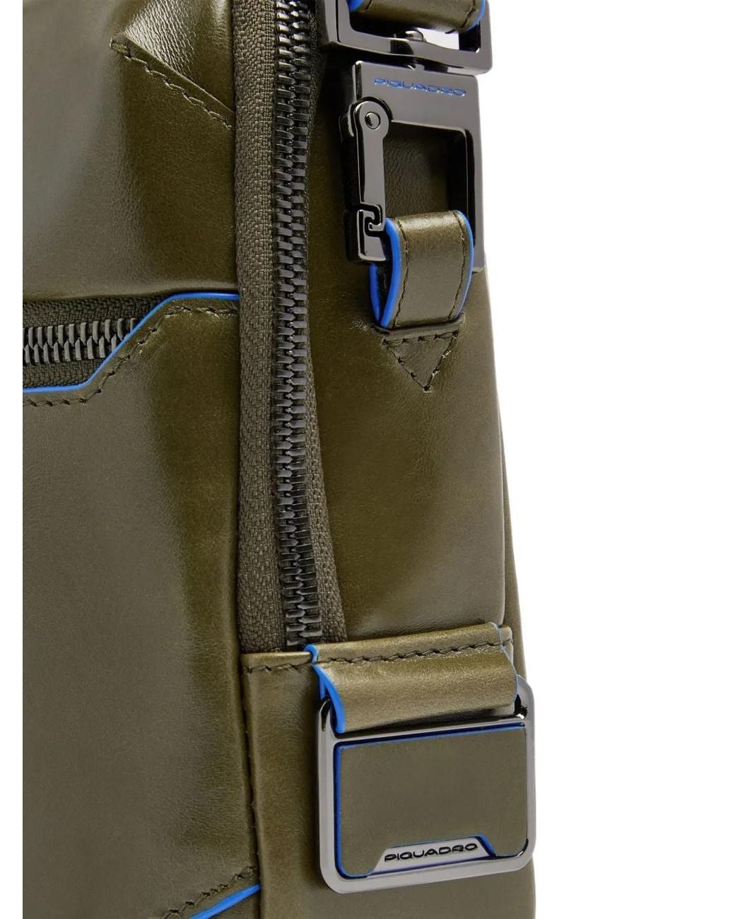 Piquadro Gray Logo-Plaque Crossbody Bag for men