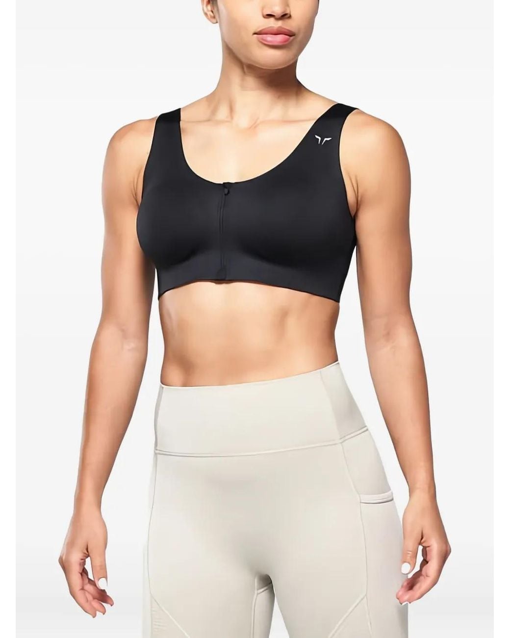 SQUATWOLF White Zip-Front Bra Top