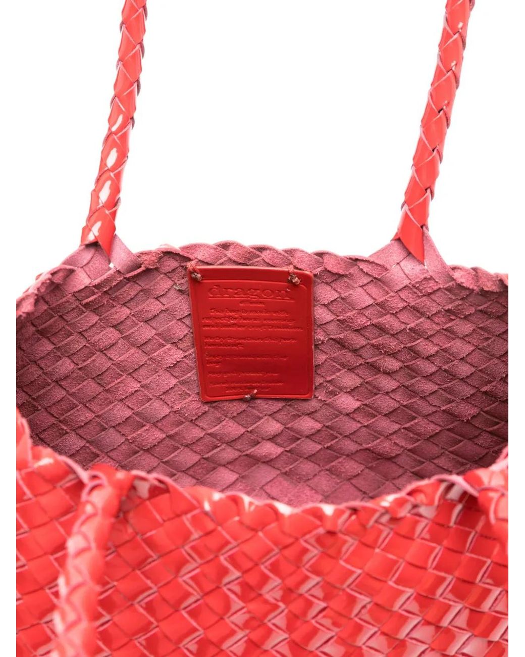 Dragon Diffusion Red Big Santa Croce Leather Shoulder Bag