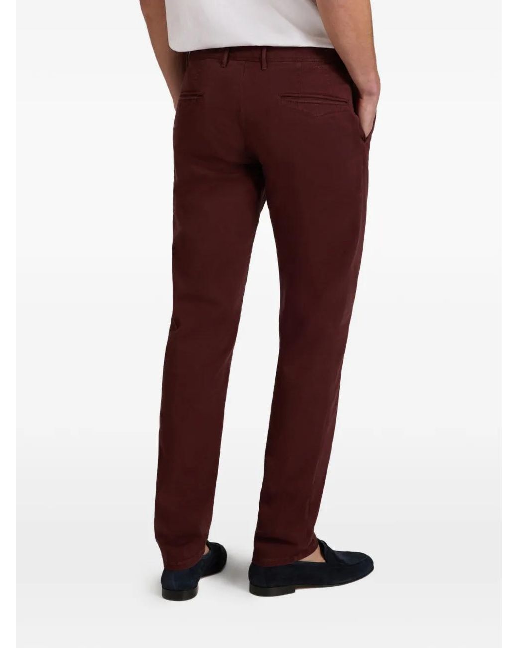 Slowear Red Button Trousers for men