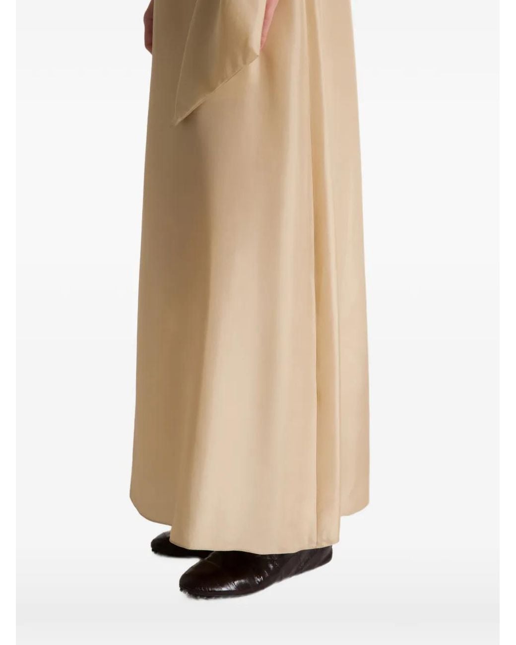 Alberta Ferretti Natural Flowing Silhouette A-Line Midi Skirt