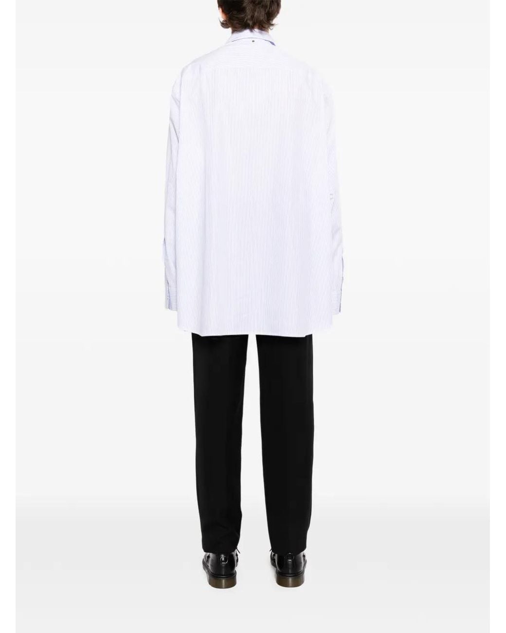 OAMC White Striped Cotton Shirt for men