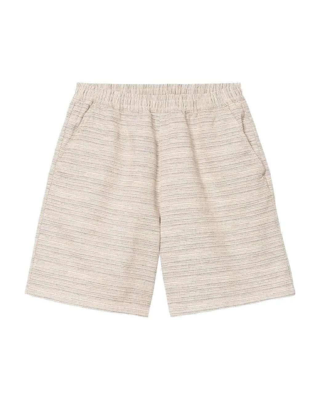 Carhartt White Stripe-Pattern Elastic-Waist Shorts for men