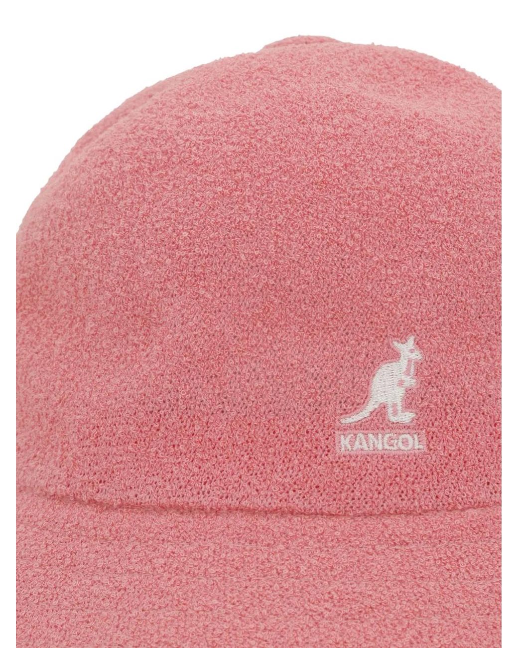 Kangol Pink Logo-Patch Bucket Hat