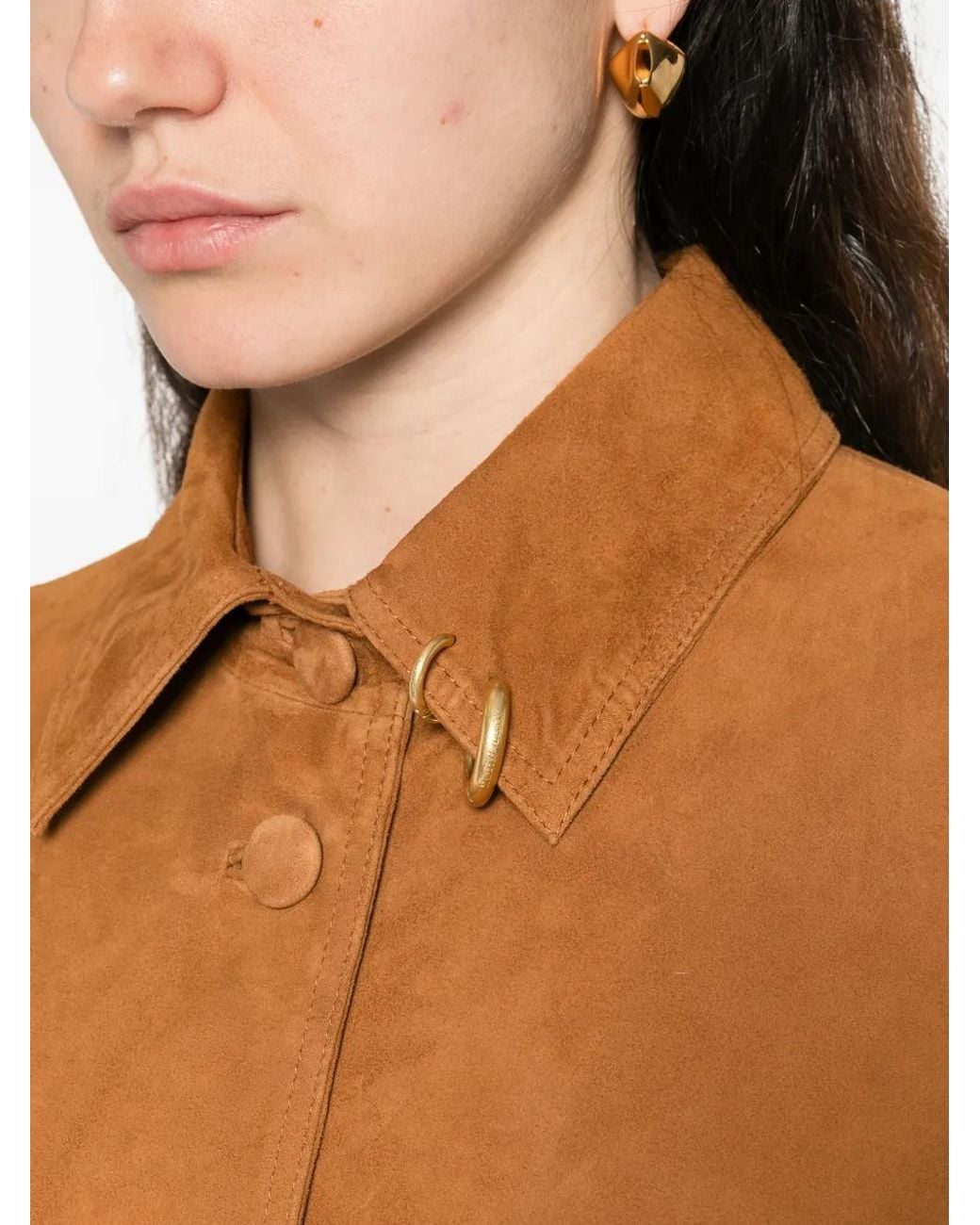 Camicia Con Tasche di Alberta Ferretti in Brown