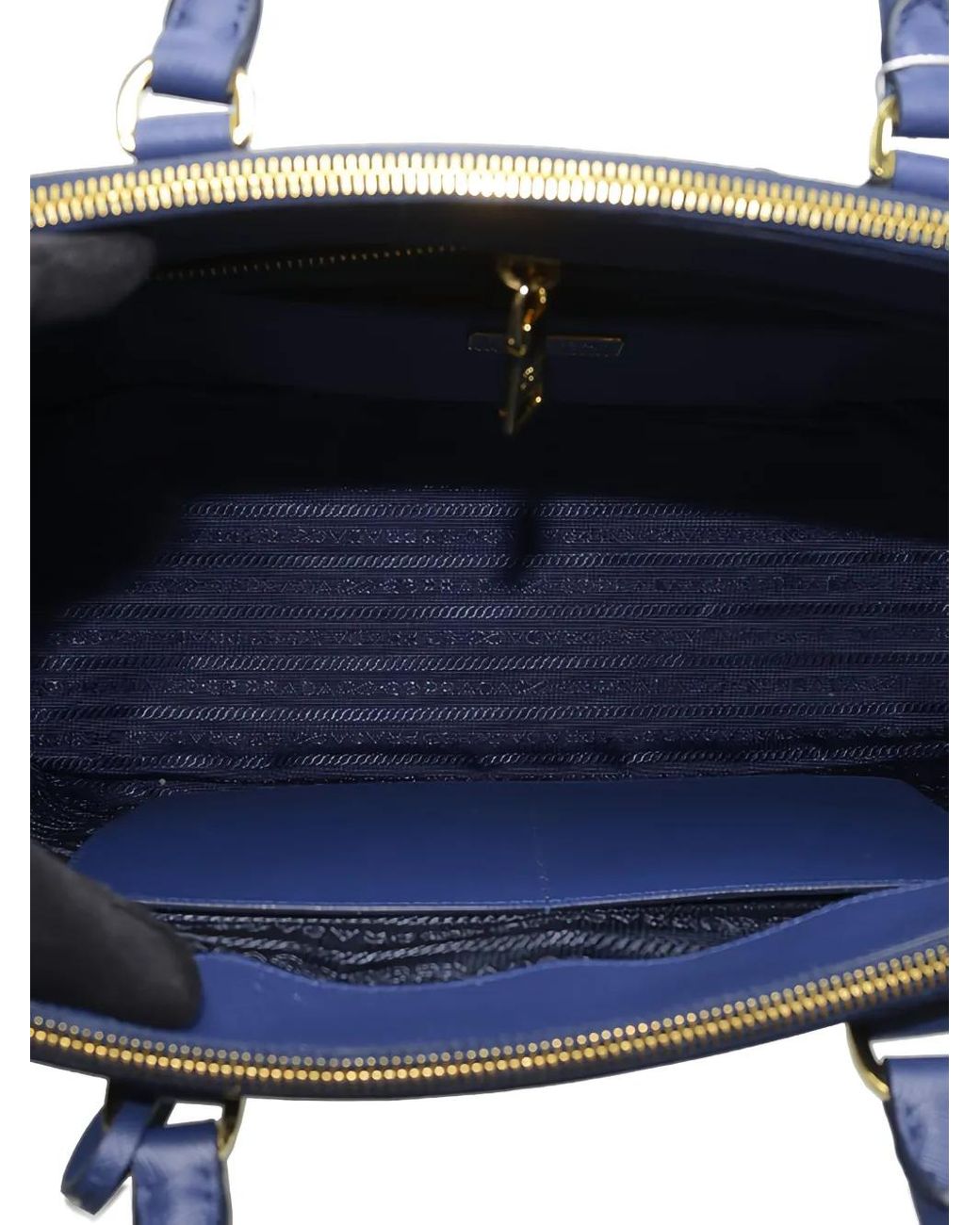 Borsa Tote Lux Galleria di Prada in Blue