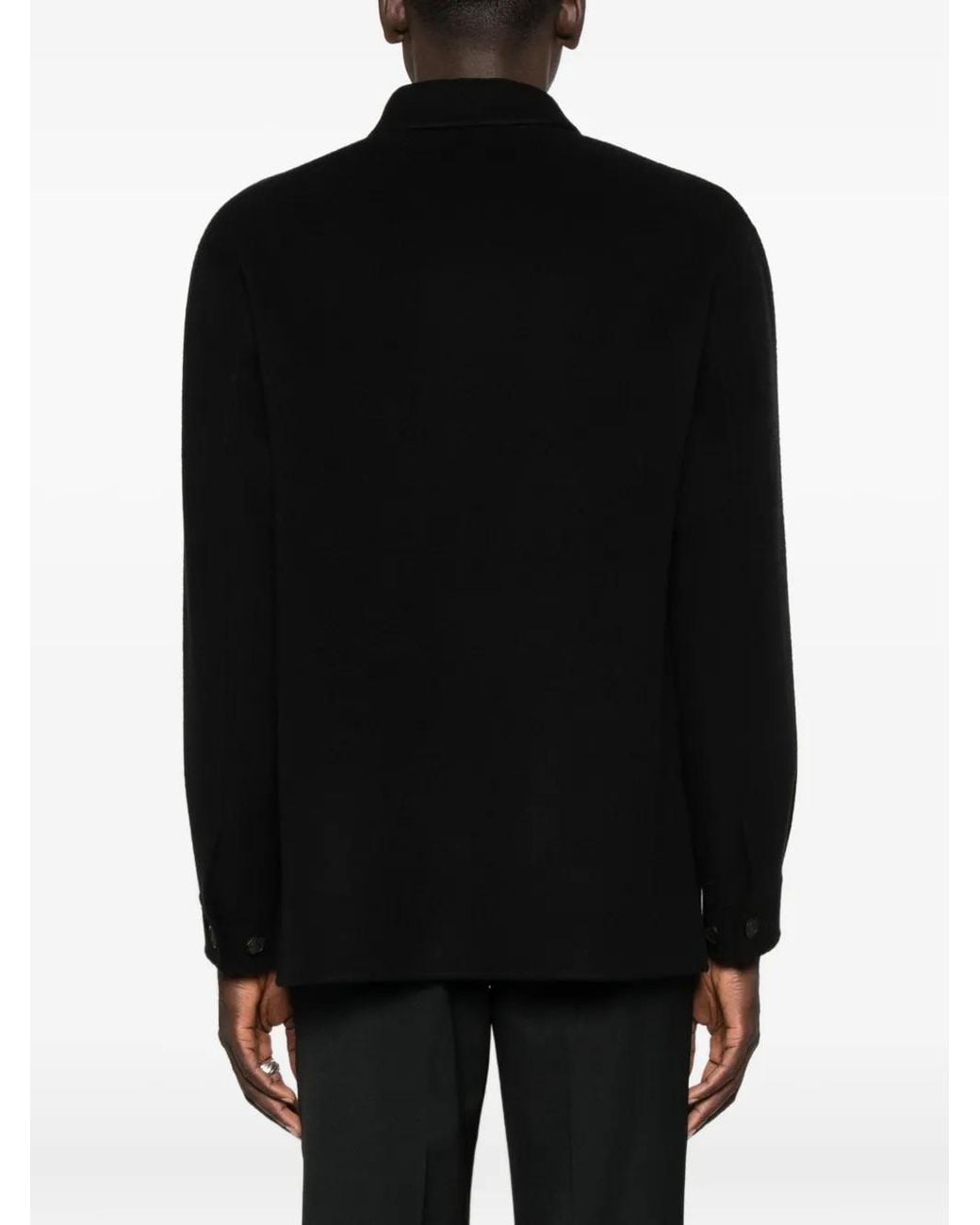 Hevò Button-Down Shirtjack in het Black voor heren