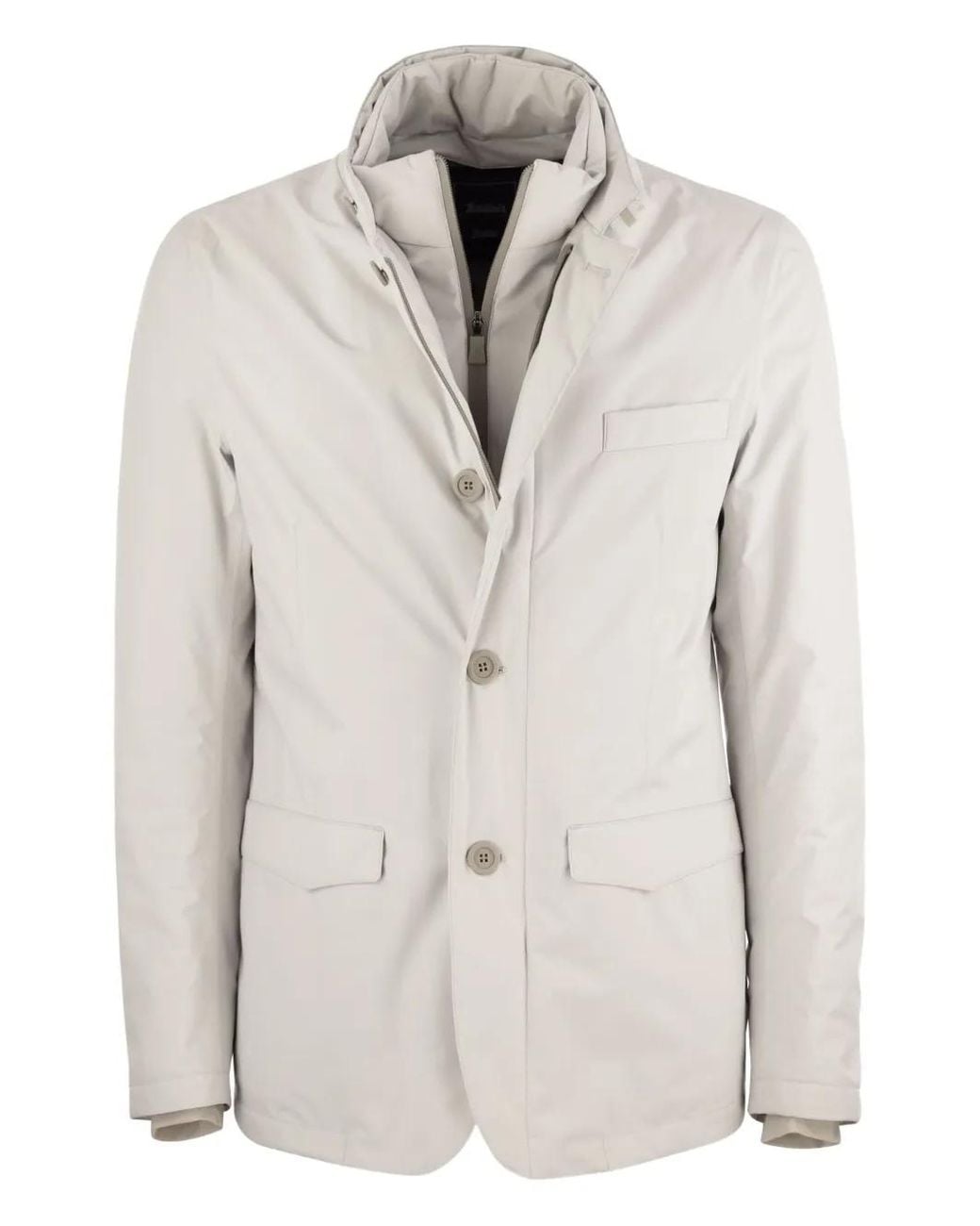Herno White Single-Breasted Blazer for men