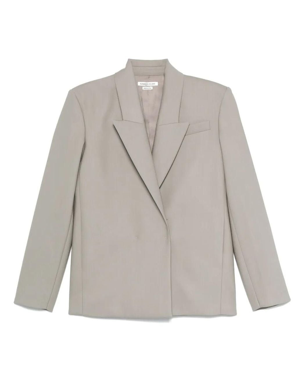 ALESSANDRO VIGILANTE Gray Double-Breasted Blazer