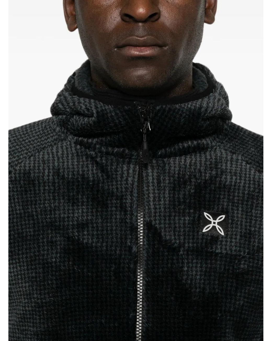 Montura Black Veste En Maille Gaufrée À Capuche for men