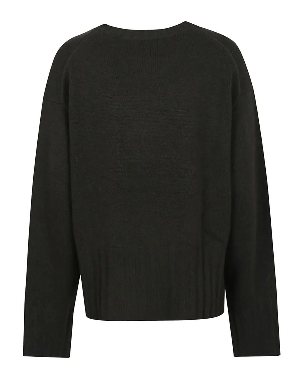 Allude Black Crew-Neck Sweater