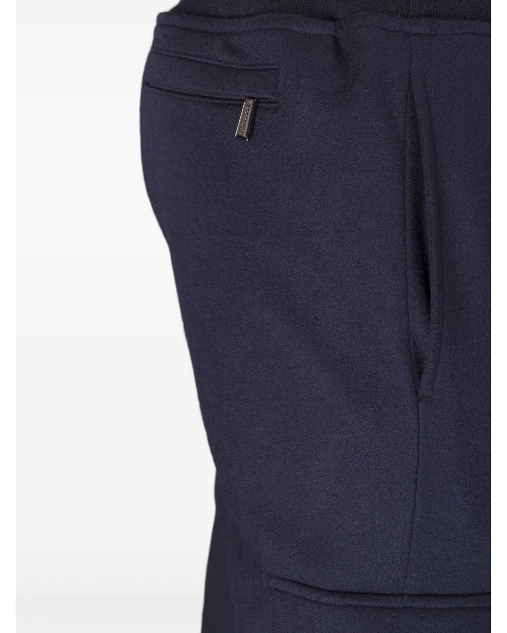 Moorer Blue Cargo-Pockets Track Pants for men