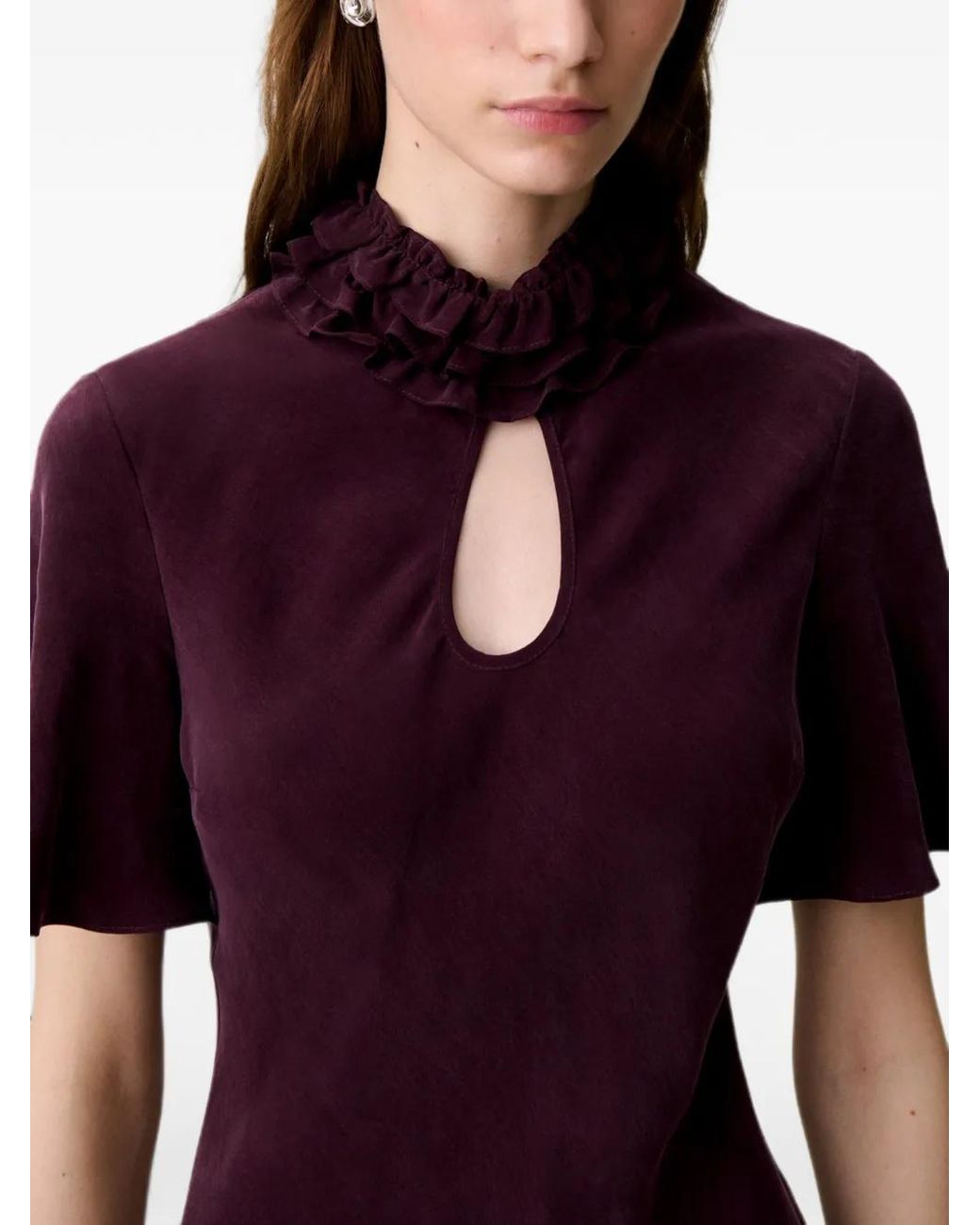 Claudie Pierlot Purple Flowy Midi Dress