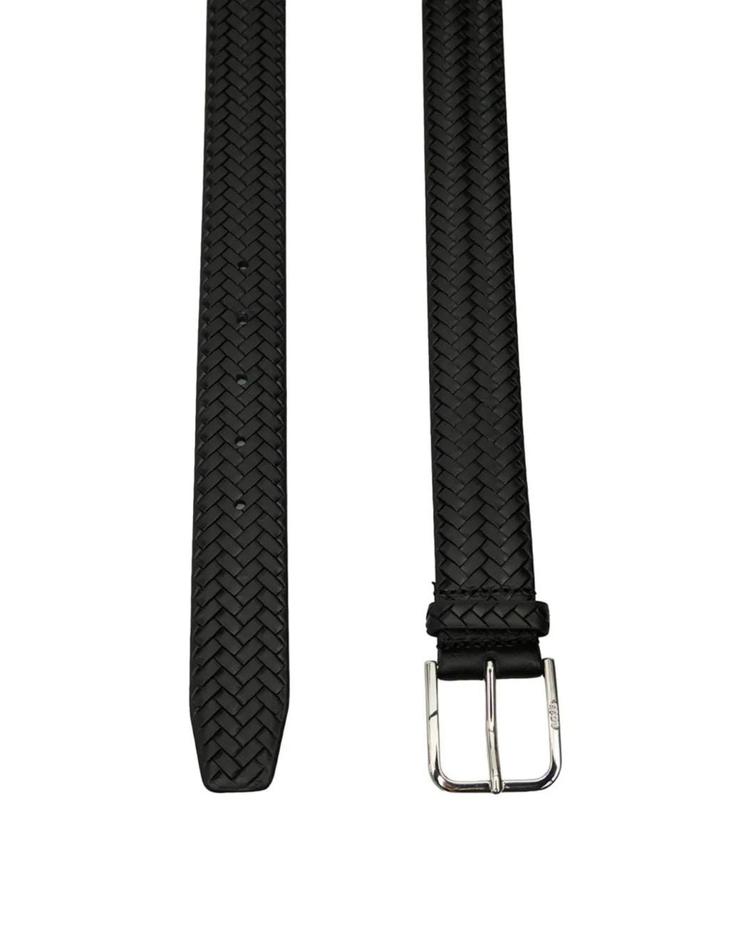 Boss White Pin-Buckle Belt for men