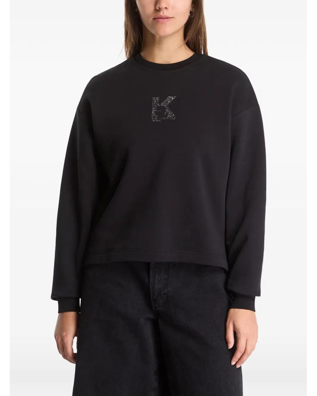 Karl Lagerfeld Black Sweat À Logo Imprimé