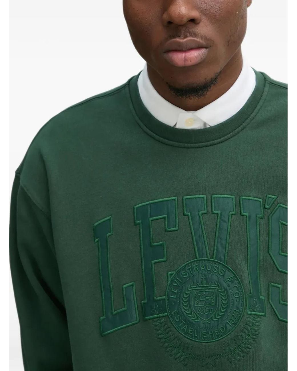 Levi's Green Embroidered Sweatshirt for men