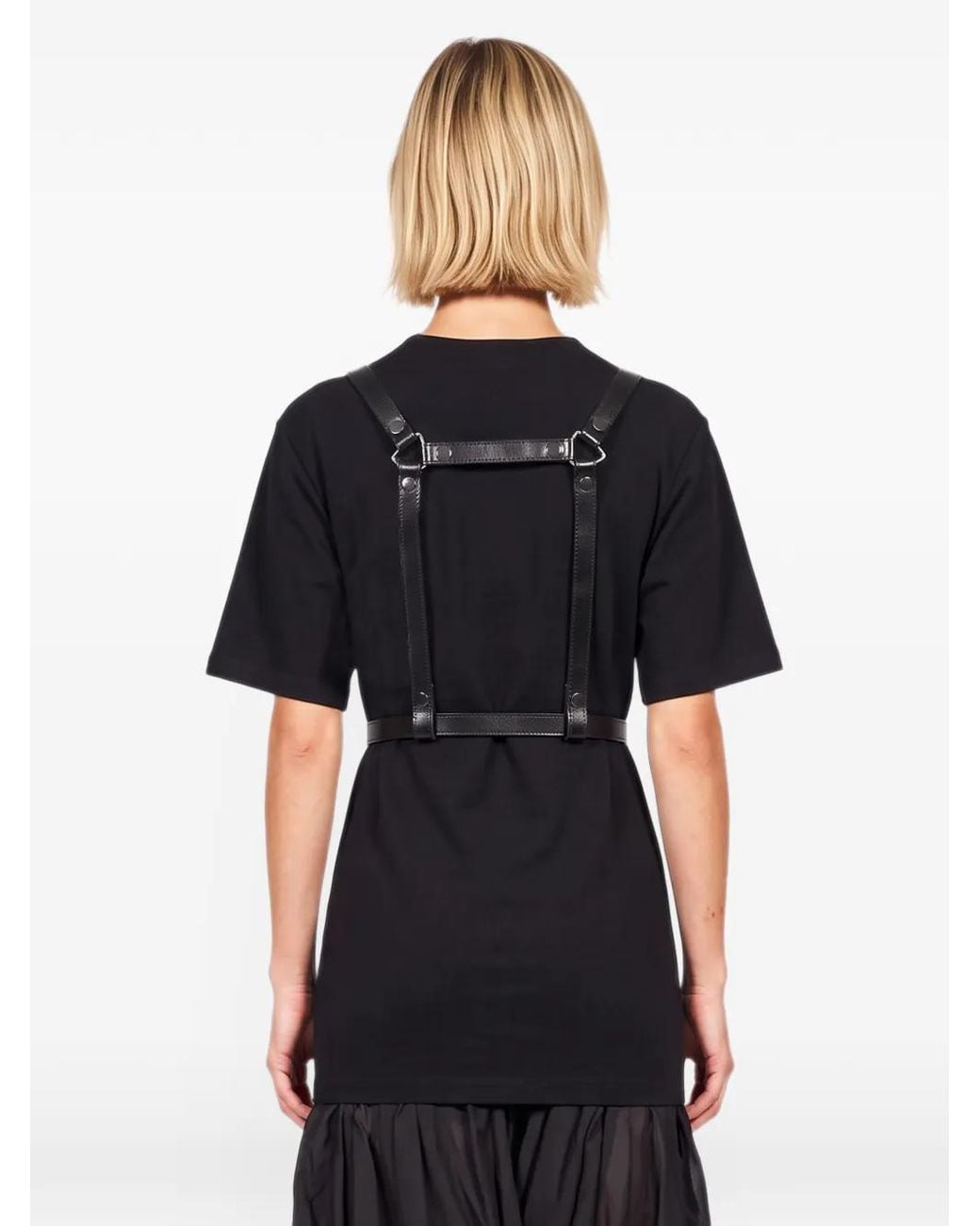 Junya Watanabe Black Harness-Style Dual-Pouch Shoulder Bag