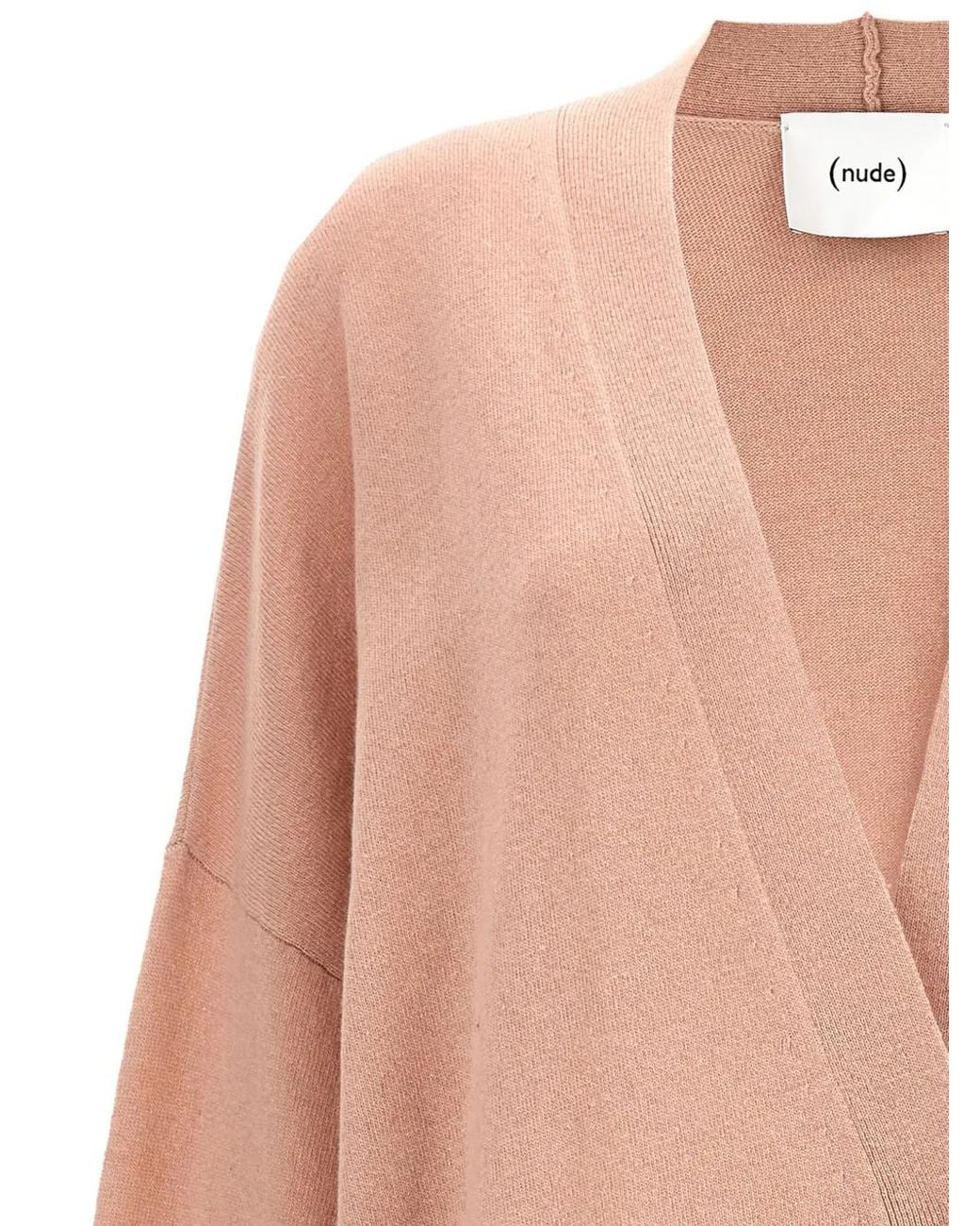 Nude Pink Wool Cardigan
