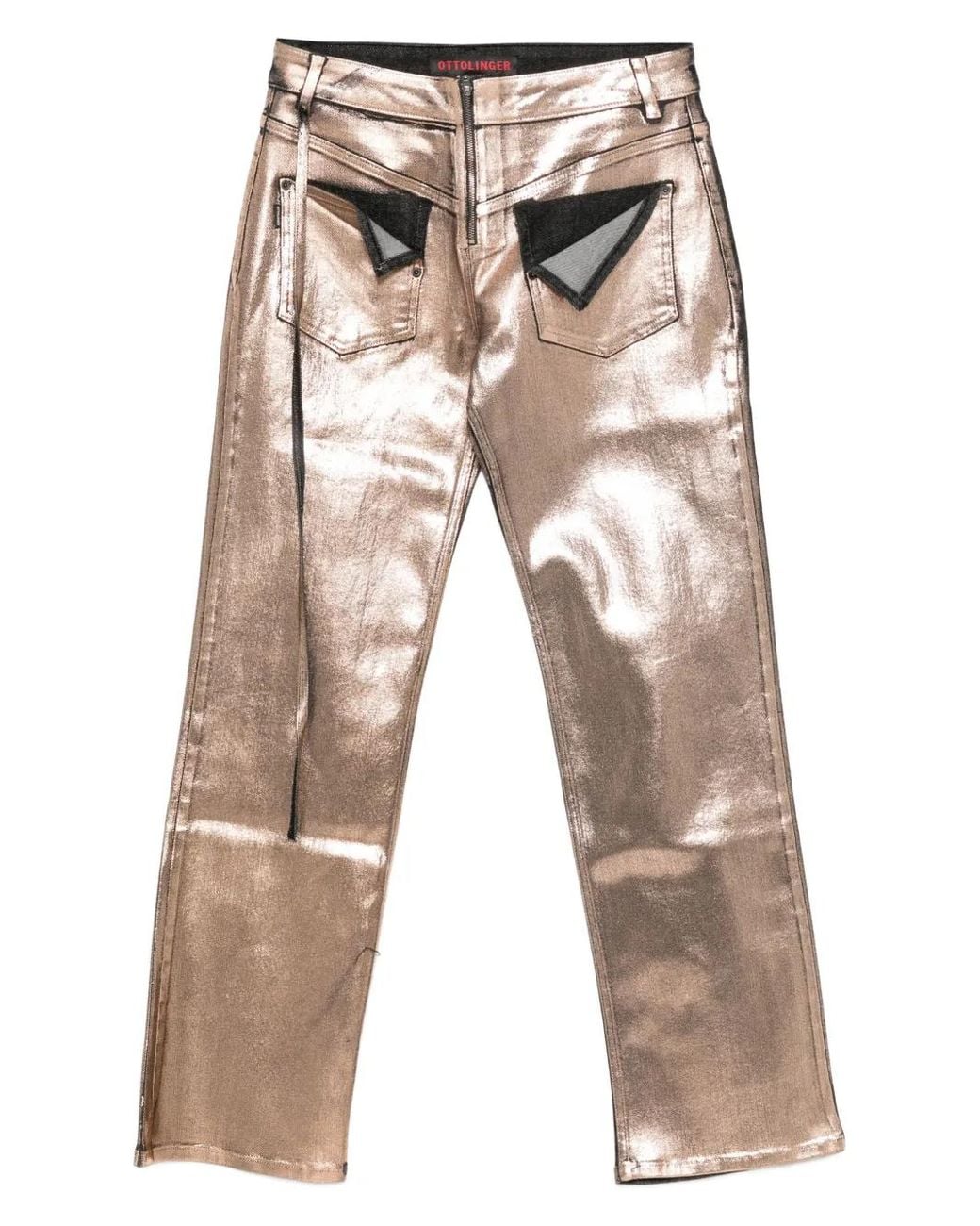 OTTOLINGER Natural Metallic-Panel Jeans