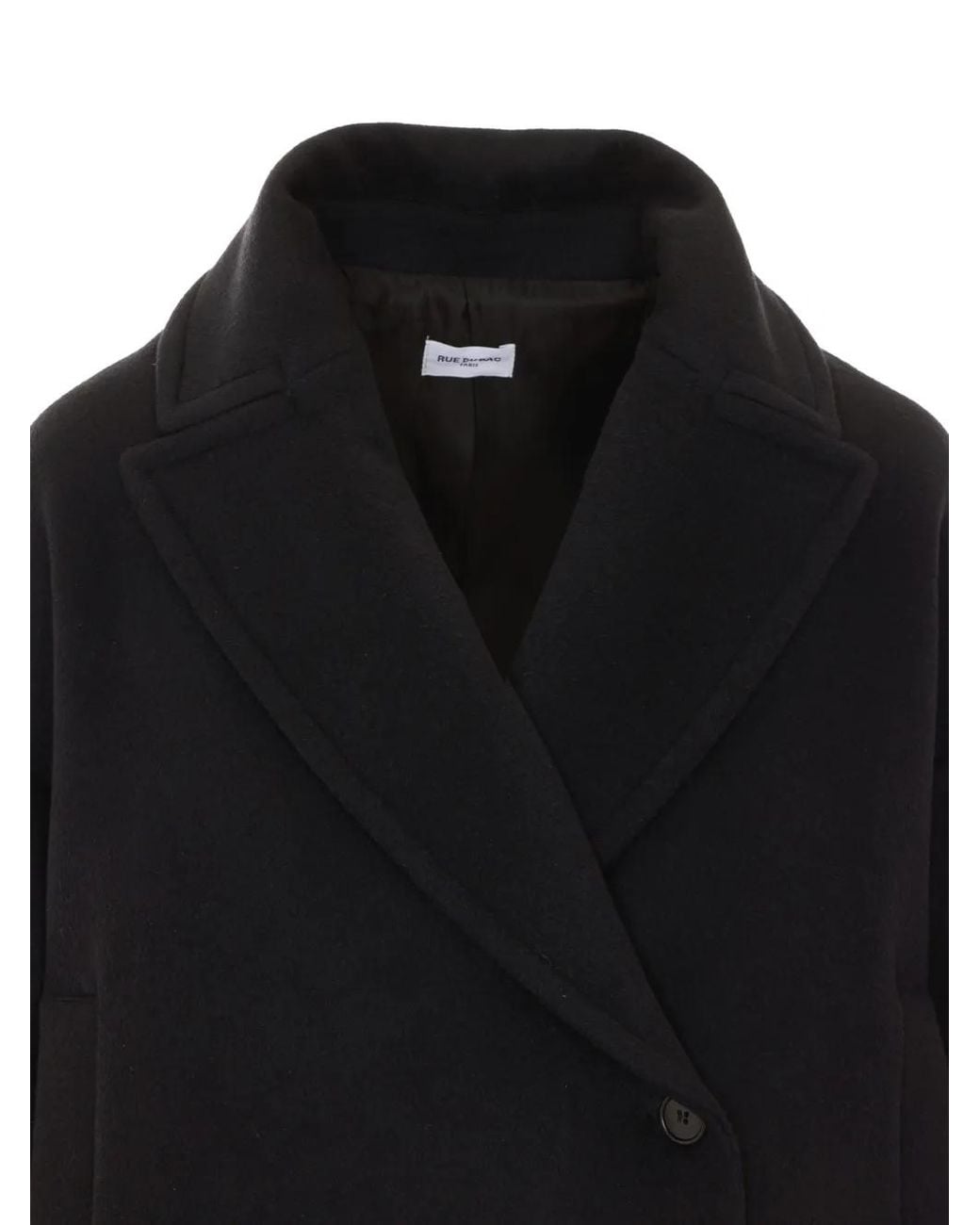 RUE DU BAC Black Cropped Double-Breasted Jacket