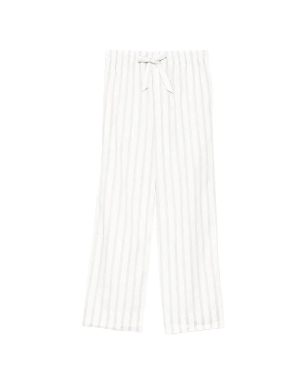 Tekla White Poplin Pants for men