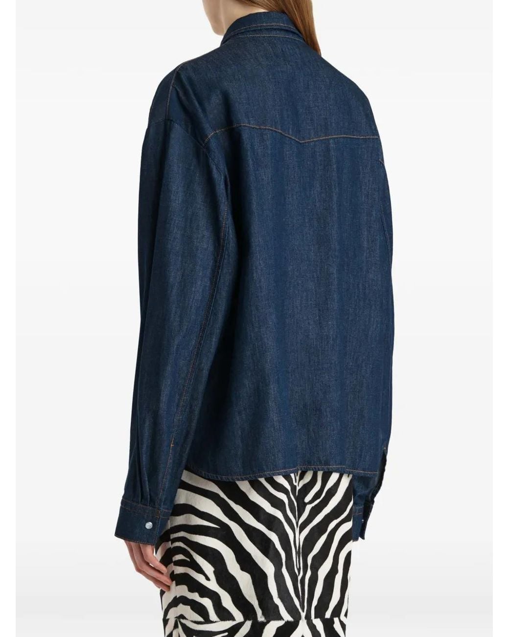 Khaite Blue Grenon Cotton Shirt