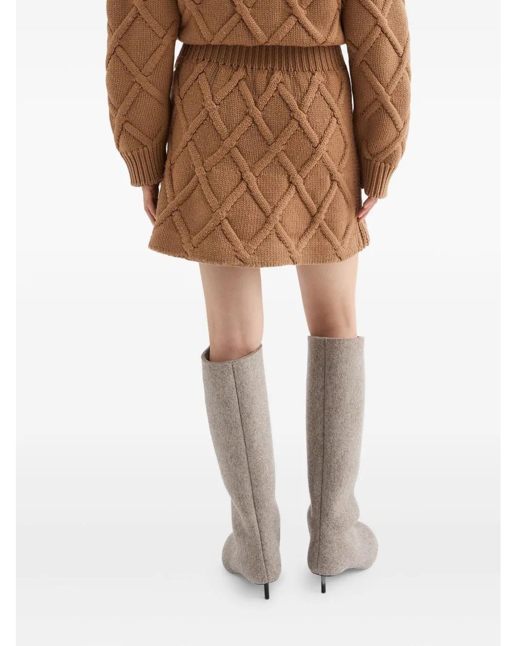 Jil Sander Natural Wool Mini Skirt