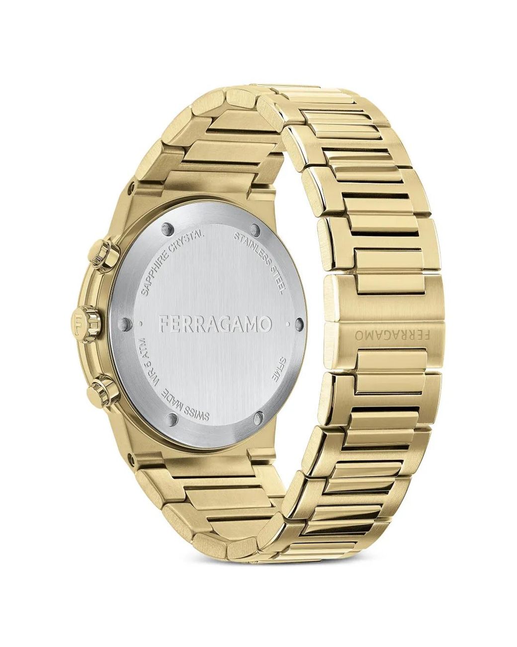 Ferragamo Metallic Sapphire Chrono 41Mm Watch for men