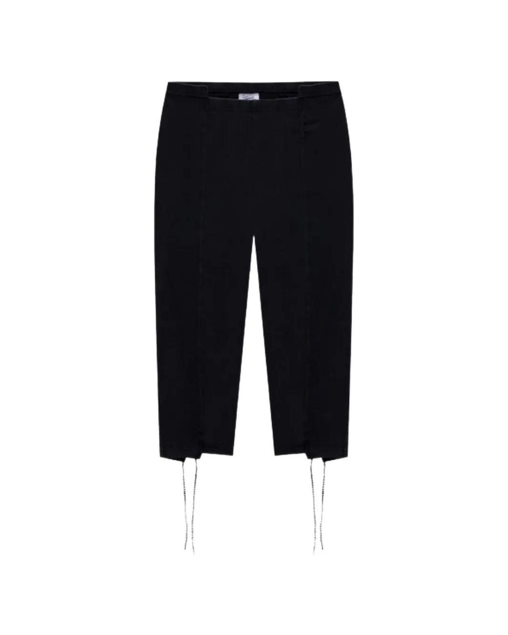Vetements Black Cut-Up Capri Cotton Trousers