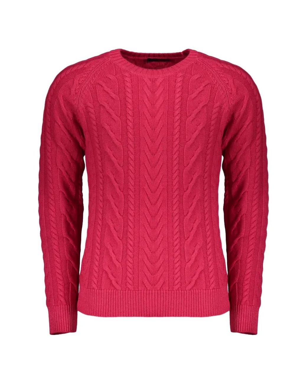 Moorer Red Cable-Knit Cashmere Sweater for men