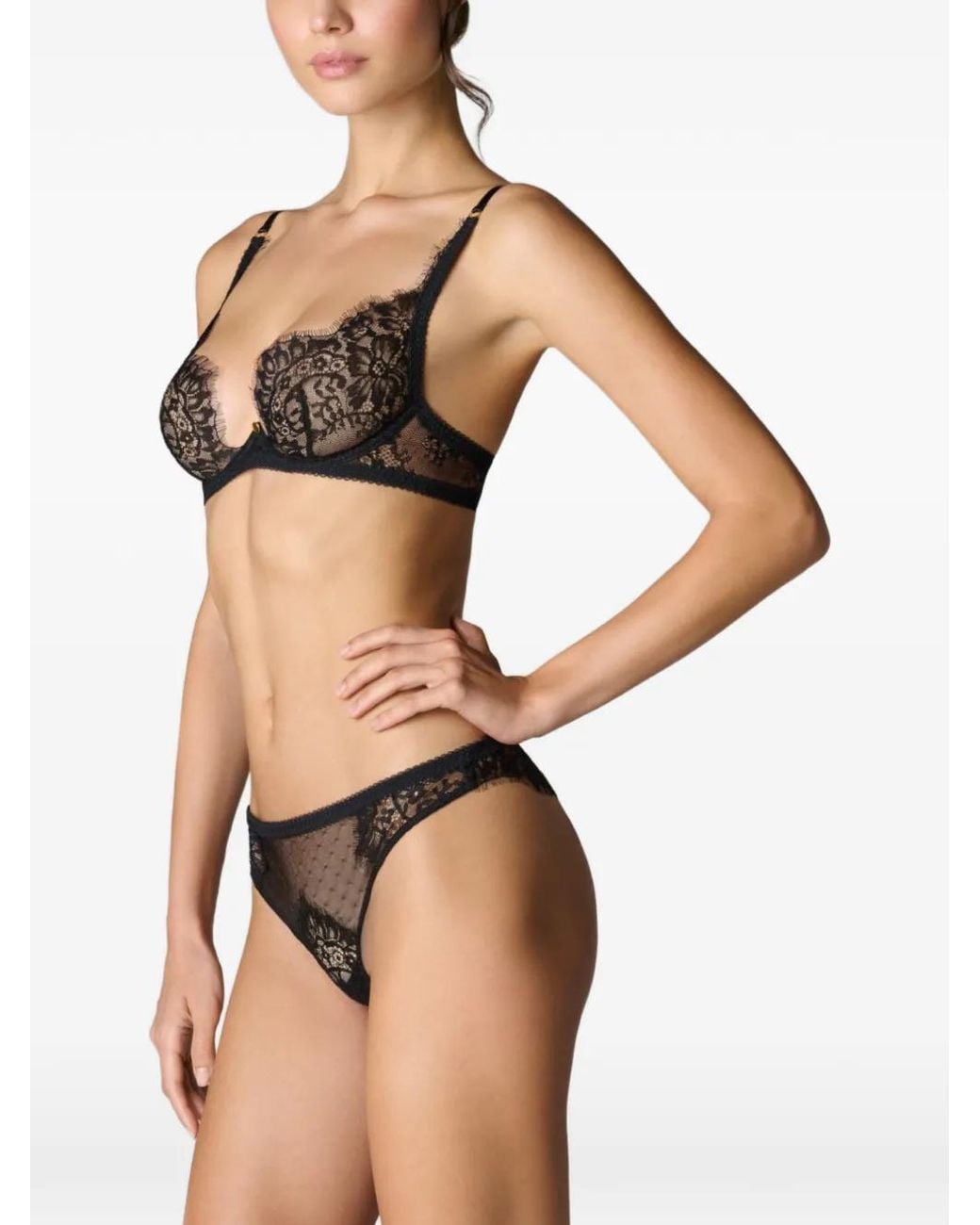 Scandale Gray Floral-Pattern Briefs