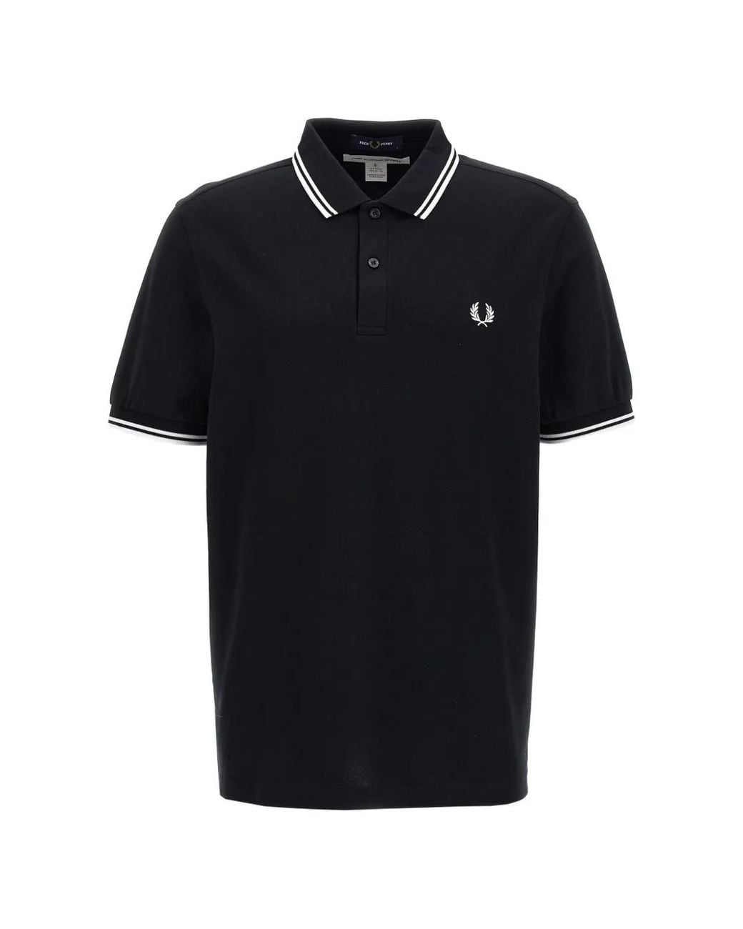 Comme des Garçons Black X Fred Perry Logo-Embroidered Tipped Polo Shirt for men