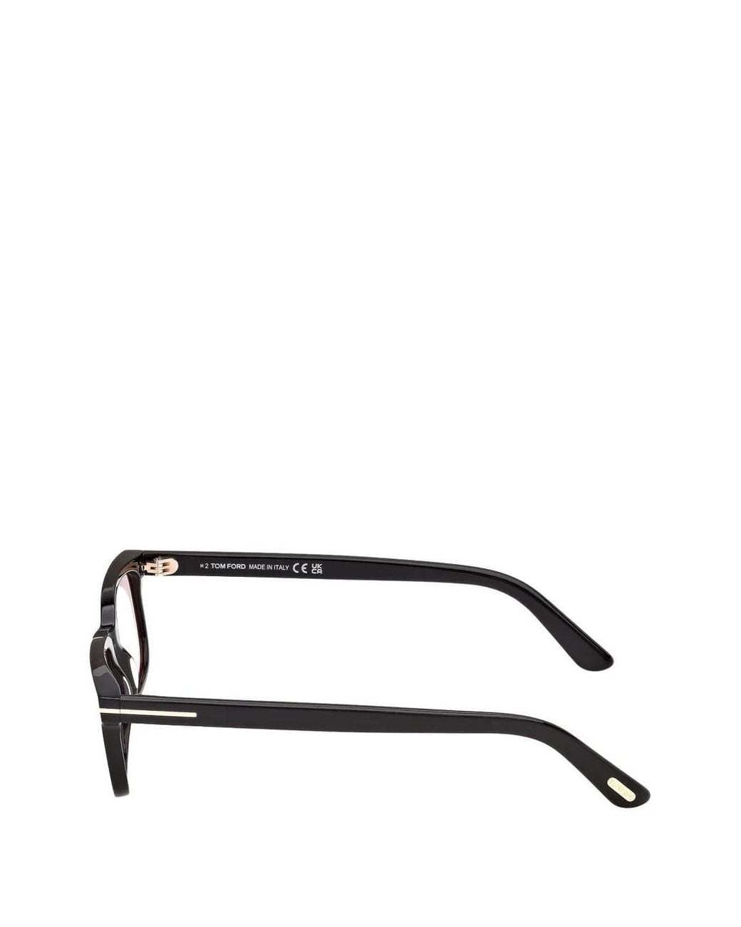 Tom Ford Black Scout-02 Rectangle-Frame Glasses