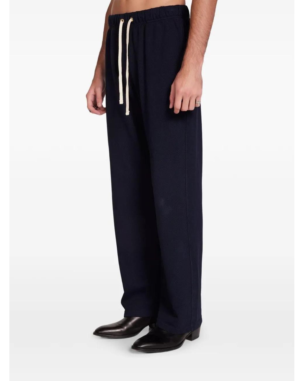 Les Tien Blue Piqué Trousers for men