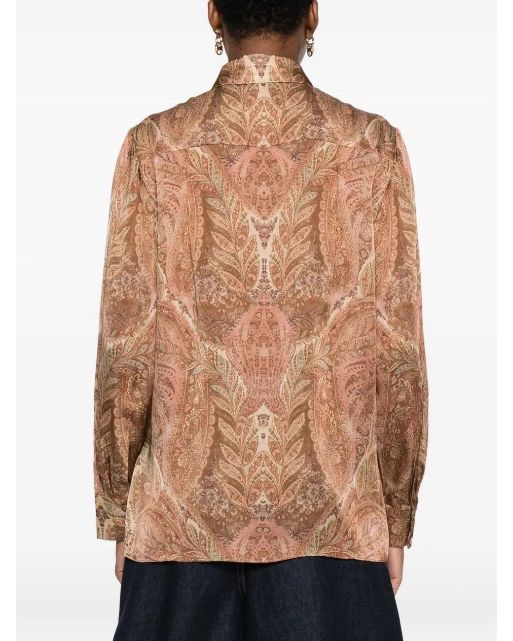 Zimmermann Brown Chemise À Imprimé Cachemire