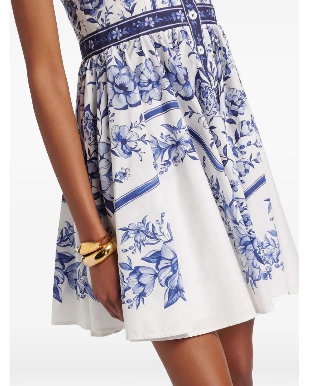 farm-rio-porcelain-garden-button-up-mini-dress-in-blue-lyst