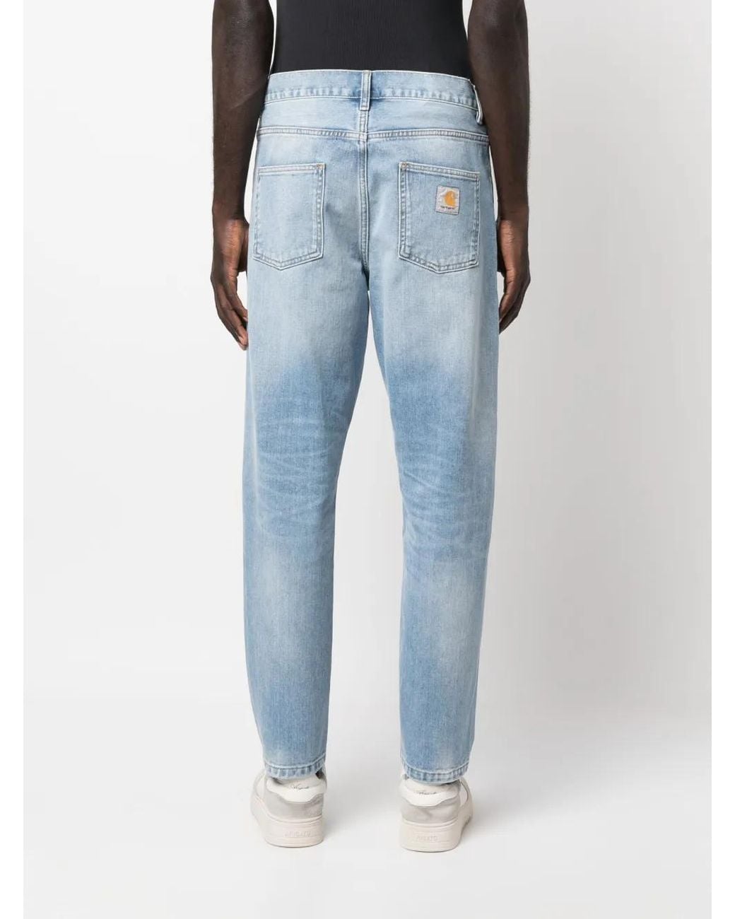 Carhartt Blue High Waist Straight Leg Jeans For for men