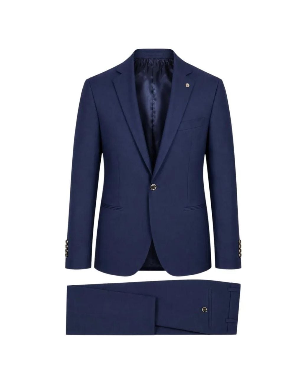 Luigi Bianchi Blue Single-Breasted Notched-Lapel Suit for men