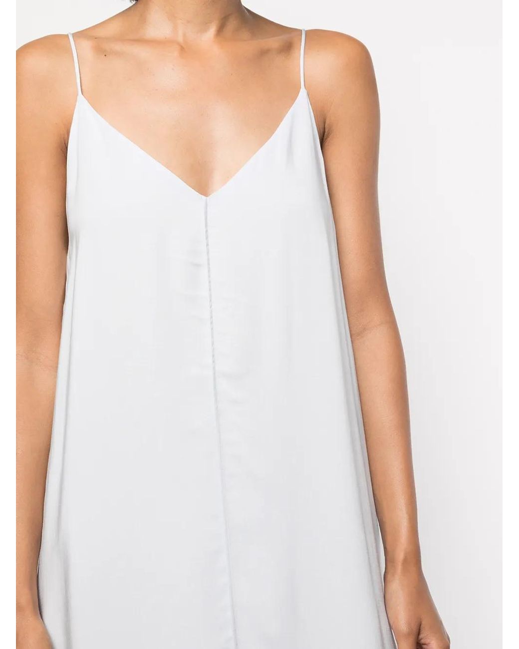 Voz White Double-Layer Cami Dress